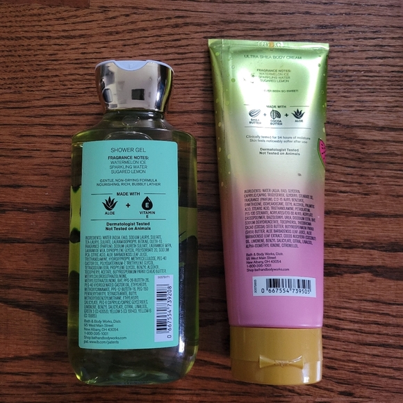 Bath & Body Works Watermelon Lemonade Shower Gel and Body Cream Set - Picture 2 of 4